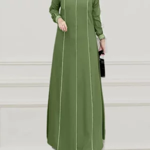 Vintage Muslim Hijab Dresses Autumn Long Sleeve Turkey Abaya Maxi Vestidos ZANZEA Islamic Clothing Dubai Sundress Robe Femme - Image 2