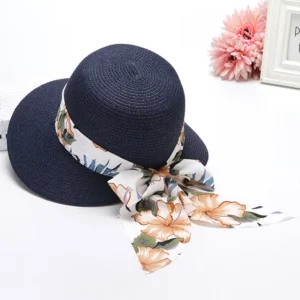 Beach hat for women summer Bohemian sun protection straw hat bowkont visor sun hat sombrero Big eaves straw woven fisherman hat - Image 2