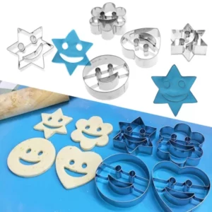 4Pcs Set Baking Mold Stainless Steel Smile Face Biscuit Cookie Cutter Cake Decorating Molds Cookware Kitchen Accessories - Image 2