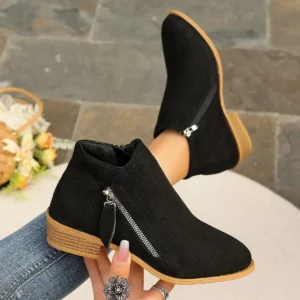 Women's Ankle Boots Autumn Square Heel Boots Platform Sexy Women's High Heels Shoes 2024 New Fashion Winter Outdoor Casual Boots - Image 4