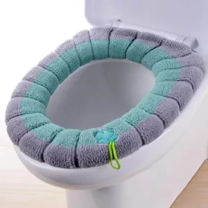 Universal Toilet Seat Cover Winter Warm Soft WC Mat Bathroom Washable Removable Zipper with Flip LidHandle Household - Image 5