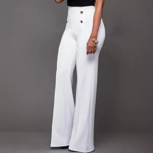 Women Wide Leg Pants High Waist Autumn Ladies Fashion Trousers Solid Color Comfortable Soft Bell-bottoms Pants Women Clothing - Image 3
