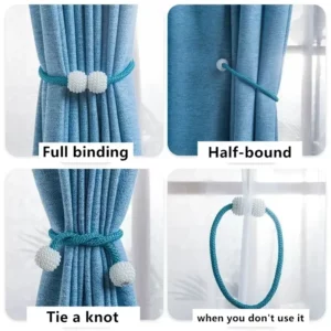 Pearl Magnetic Curtain Clip Buckle Curtain Holders Hook Hanging Ball Magnetic Tiebacks Home Curtain Accessories - Image 2