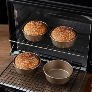 4 Inches Carbon Steel Metal Cheese Pan Cake Mold Air Fryer Mini Round Bread Mould Tart Holder Pudding Jelly DIY Bakery - Image 2