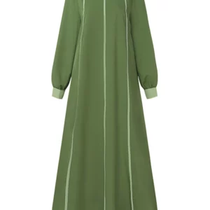 Vintage Muslim Hijab Dresses Autumn Long Sleeve Turkey Abaya Maxi Vestidos ZANZEA Islamic Clothing Dubai Sundress Robe Femme - Image 4