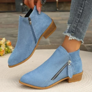 Women's Ankle Boots Autumn Square Heel Boots Platform Sexy Women's High Heels Shoes 2024 New Fashion Winter Outdoor Casual Boots - Image 3