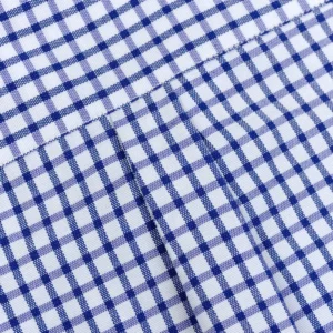 Men's Long Sleeve Oxford Plaid Striped Casual Shirt Front Patch Chest Pocket Regular-fit Button-down Collar Thick Work Shirts - Image 6