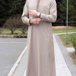 New men's loose hooded robe Luxury embroidered long sleeve Muslim garment robe Juba Sobi Traditional men's robe - Image 3
