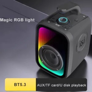 SH25Pro Wireless Bluetooth Speaker Outdoor High-volume Square Dance Subwoofer Abyss RGB Light Home Theater KTV Karaoke Audio - Image 2