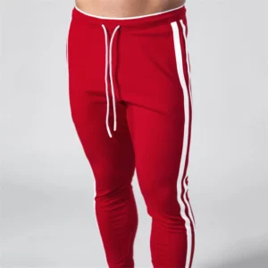 Cotton fashion fitness men's sports pants Running workout men's pants Solid color mixed casual pants - Image 6