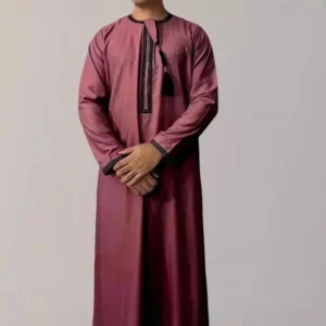 New Muslim Men Long Sleeve Pullover Dress Abaya Daffah Jubba Thobe Pakistan Saudi Arab Kaftan Islam Clothing Prayer Robe Afghan - Image 4