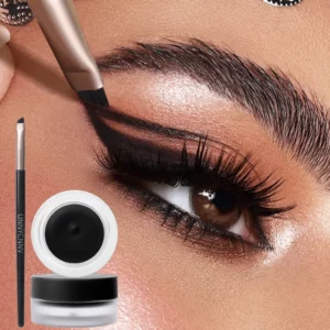 2 in 1 Eyeliner Eyebrow Gel Cream with Brush Waterproof Long-lasting Matte Black Brown Easy Wear Eyeliner Korean Makeup Cosmetic - Image 4