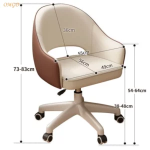 OMGD Simple Modern Home Bedroom Makeup Chair Sedentary Not Tired Boss Manager Office Chair Comfortable Study Writing Chair - Image 6