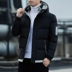 Men Autumn Outwear 2024 Winter Brand New Casual Warm Men Thick Waterproof Jacket Parkas Coat Windproof Hat Parkas Jacket Parkas - Image 3