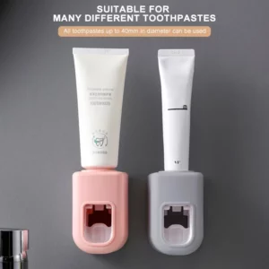 Creative Wall Mount Automatic Toothpaste Dispenser Bathroom Accessories Waterproof Lazy Toothpaste Squeezer Toothbrush Holder - Image 2