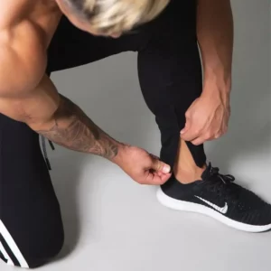 Cotton fashion fitness men's sports pants Running workout men's pants Solid color mixed casual pants - Image 5