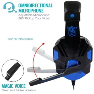 3.5mm Wired Gaming Headphones With Microphone 120° Adjustable PC Bass Stereo Gamer Headset For PS4 PS5 Xbox Smartphone Laptop - Image 4