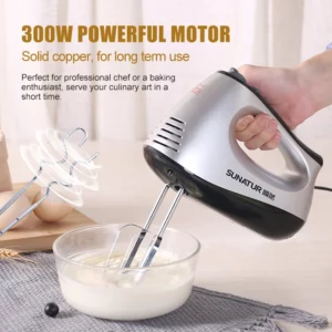 SUNATUR Hand Mixer 110-240V Blender 300W Electric Food Processor 3 in 1 Mixer Kitchen Appliances Machine Mixer for Baking - Image 5