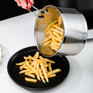 Hot Filter Pasta Spoon Deep Fry Basket Oil Residue Filtration Mesh Colander for Vegetable French Chips Onion Rings Chicken Wing - Image 4