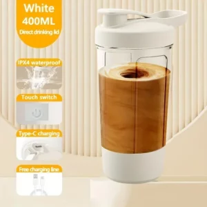Xiaomi Self-Stirring Shaker Cup USB Charging Shaker Cup for Protein Shake Meal Replacement Shake Portable Sport Mixing Cup 450ml - Image 2