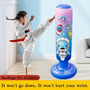 120Cm Inflatable Punching Bag Pvc Boxing Bag Adults Kids Training Stress Relieving Sandbag Home Sanshou Taekwondo Sandbag Bag - Image 3