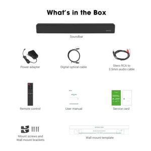 Bestisan Sound 2.0 Channel Soundbar with Built in Subwoofer Speaker, Bluetooth 5.1, Surround Sound Systems for PC, TV Latop, 80W - Image 6