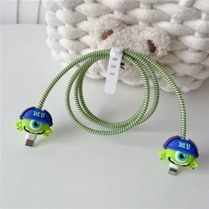 New Cartoon Charger Cable Protector for IPhone 15 14 13 12 18W 20W Charger Protection Cover Stitch Data Line Winder Protective - Image 3