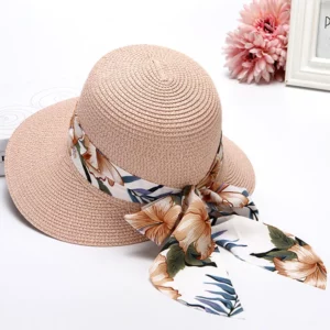 Beach hat for women summer Bohemian sun protection straw hat bowkont visor sun hat sombrero Big eaves straw woven fisherman hat - Image 5