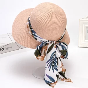 Beach hat for women summer Bohemian sun protection straw hat bowkont visor sun hat sombrero Big eaves straw woven fisherman hat - Image 6