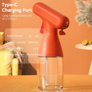 280ml Electric Oil Spray Bottle Kitchen Cooking Olive Oil Dispenser For Camping BBQ Baking Vinegar Soy Sauce Sprayer Containers - Image 6