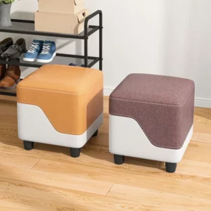 Technology Cloth Small Stool Household Low Sofa Stool Living Room Sitting Pier Small Bench Coffee Table Stools Footstool Ottoman - Image 2