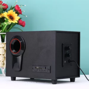 2.1 Multimedia Bluetooth Audio System Home Theater Surround Computer Active Combination Wooden Speaker AUX USB Cable Post TV PC - Image 6