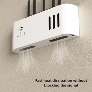Wall Mounted Wireless WIFI Router Shelf ABS Plastic Storage Box Router Rack Cable Power Bracket Organizer Box for Living Room - Image 4