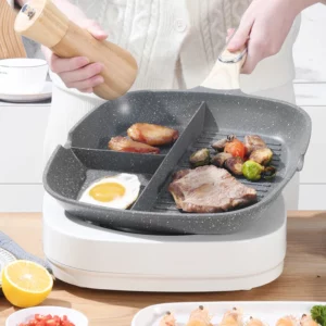 3-in-1 Frying Pan Crepe Maker Thickened Omelet Pan Non-stick Egg Steak Ham Pancake Skillets Kitchen Cooking Breakfast Maker - Image 2