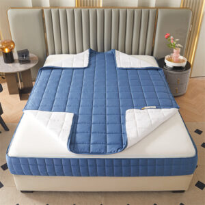 Six Sides All Inclusive Mattress Cover with Zipper Thicken Fitted Sheet Quilted Mattress Protector Pad Couple Customized Size - Image 7