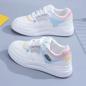Thick Soled Casual Sports Shoes 2024 New Simple Flat Bottomed Board Shoes for Women's Sports Vulcanized Shoes Zapatillas Mujer - Image 3
