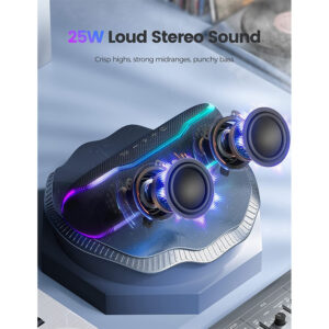 WISETIGER F10C 25W Bluetooth Speaker IPX7 Waterproof Speaker Outdoor Portable Wireless Sound Box BT5.3 RGB Light TWS Connection - Image 2