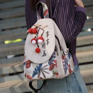 Litchi shaped hand woven multi layered canvas bag, birthday gift for girlfriend - Image 3