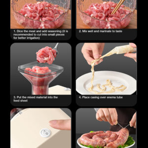 New Electric Sausage Machine for Household and Commercial Use, Fully Automatic Tool Sausage Machine 220V - Image 4