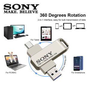 SONY PenDrive 2TB High Speed USB Type C Flash Drive 1TB Metal Pendrive 512GB 256GB Portable Memoria USB Stick For Xiaomi Phone - Image 6