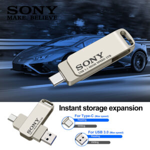 SONY PenDrive 2TB High Speed USB Type C Flash Drive 1TB Metal Pendrive 512GB 256GB Portable Memoria USB Stick For Xiaomi Phone - Image 2