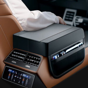 Car Armrest Box Height Pad Universal Leather Armrest Cushion with Pocket Central Memory Cotton Elbow Support Armrest Storage - Image 3