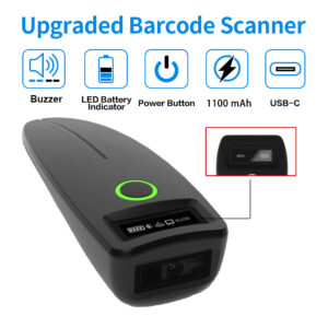 2D Barcode Scanner W7 Mini Wireless Bluetooth Handheld Portable 1D 2D QR Code Data Matrix PDF417 Reader With Storage Function - Image 3