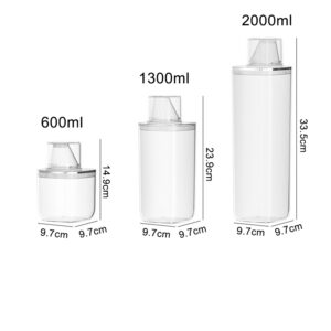 Transparent Airtight Laundry Detergent Container Moistureproof Plastic Washing Powder Dispenser Cereals Jar - Image 3