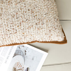 Orange Tweed Pillows Ivory Cushion Case 50x50 30x50 Luxury Decorative Pillow Cover For Sofa Chair Modern Living Room Home Decor - Image 3