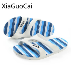 Summer Men Slippers Shoes Home Unisex Pleated Beach Slippers Word Non-slip Couple Indoor Slippers - Image 5