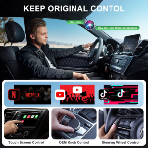 Wireless Video Carplay Adapter with Netflix/YouTube/ TikTok for OEM Wireless CarPlay Cars - Image 3