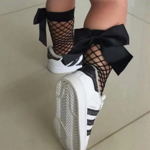 Fashion Baby Girl Mesh Socks With Big Bow Summer Cotton Breathable Black White Cute Toddler Kids Socks 0-6 Years old - Image 7