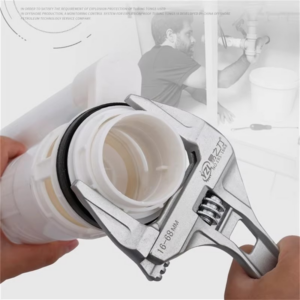 Mini Adjustable Bathroom Adjustable Wrench Strong Clamping Large Open End Multifunctional Aluminum Spanner Bathroom Repair Tool - Image 3