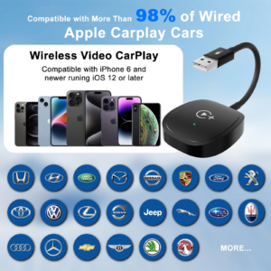 Wireless Video Carplay Adapter with Netflix/YouTube/ TikTok for OEM Wireless CarPlay Cars - Image 2